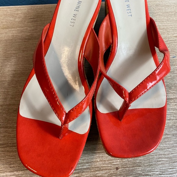 nine west Womens Platform Shoes Sz 8 Orange - Picture 1 of 6